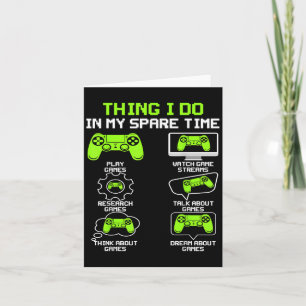 Lustige Gamer-Dinge, die ich in meiner Freizeit be Karte