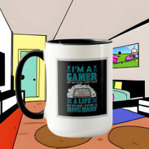 lustige Gamer fügen Monogramm Wortart hinzu