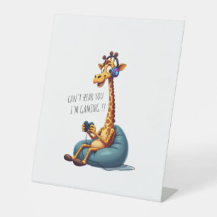 Lustige Gamer-Giraffe-Gaming für Jungen Männer Vid Sockelschild