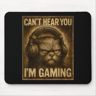 Lustige Gamer-Katze Männer Frauen Jungen können Si Mousepad
