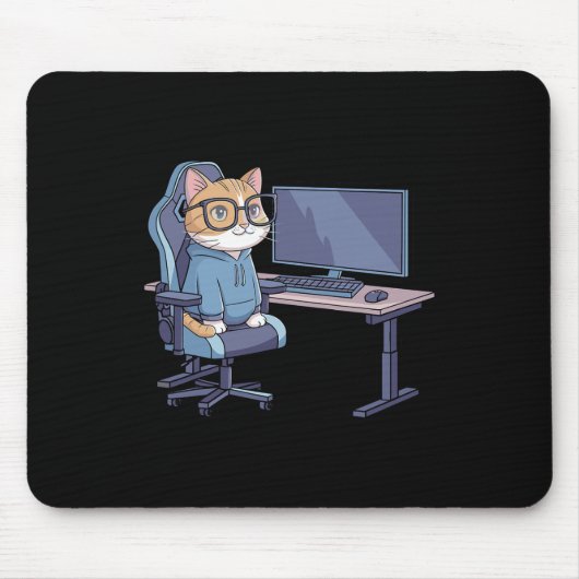 Lustige Gamer-Katzen-Squad-Meme Mousepad (Vorne)