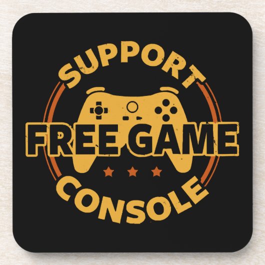 Lustige Gamer-Konsole Protest-Gaming Getränkeuntersetzer (Vorderseite)
