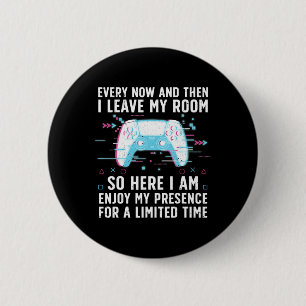 Lustige Gamer-Kunst für Männer Frauen Gaming Gamer Button