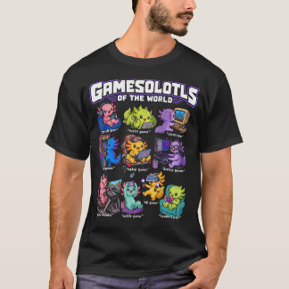 Lustige Gamesolotls der Welt Gamer Axolotl T-Shirt