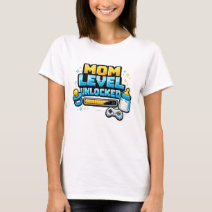 Lustige Gaming-Mutter-Level freigeschaltet Reveal T-Shirt