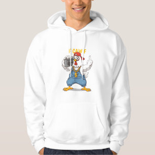 Lustige Gangsta-Hühnchen-Kapuzenjacke F CAW F Hip- Hoodie