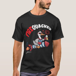 Lustige Gans 4. Juli Feuerwerk 4. Juli T-Shirt