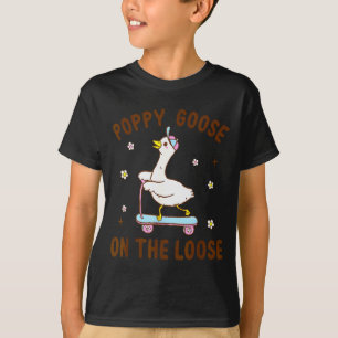 Lustige Gans auf freiem Fuß, lustige Geburtstags-P T-Shirt