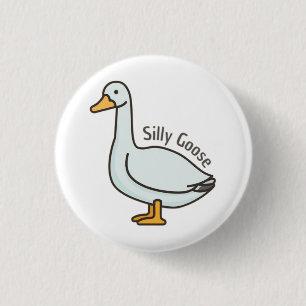 Lustige Gans, Gansliebhaber, Dumme Gans Button