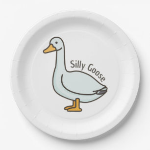 Lustige Gans, Gansliebhaber, Dumme Gans Pappteller