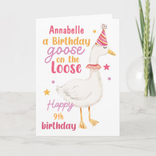 Lustige Gans Geburtstagskarte Lose Name & Alter  Karte
