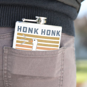 Lustige Gans Honk Honk Madafakas Retro Vintage Ent Flachmann