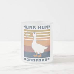 Lustige Gans Honk Honk Madafakas Retro Vintage Ent Mattglastasse