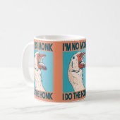 Lustige Gans-Hupf-Vogel Kaffeetasse (Vorderseite Links)