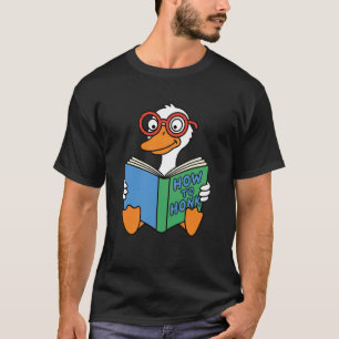 Lustige Gans liest Buch Tag Bibliothekar Humor Büc T-Shirt