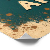 Lustige Gans mit Messer-Illustration Poster (Ecke)