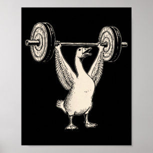 Lustige Gans Muskel Mami Gym Pump Cover Gewichte F Poster