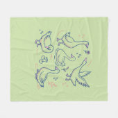 Lustige Gans-Muster Fleecedecke (Vorderseite (Horizontal))
