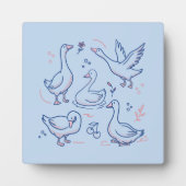 Lustige Gans-Muster Fotoplatte (Vorderseite)