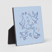 Lustige Gans-Muster Fotoplatte (Vorderseite)