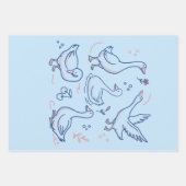 Lustige Gans-Muster Geschenkpapier Set (Vorderseite)