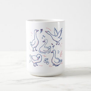Lustige Gans-Muster Kaffeetasse