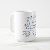 Lustige Gans-Muster Kaffeetasse (Vorderseite Links)