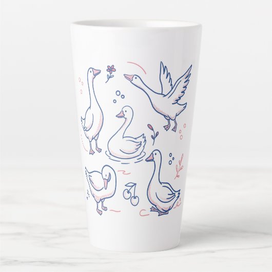 Lustige Gans-Muster Milchtasse (Vorderseite)