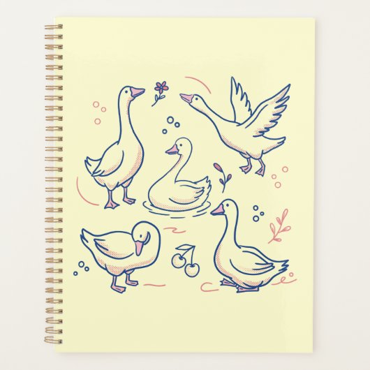 Lustige Gans-Muster Planer (Vorderseite)