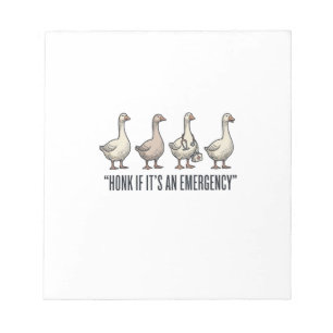 Lustige Gans Not-Hupen Vintage-Shirt-Design_1 Notizblock