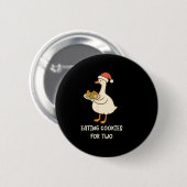 Lustige Gans Schwangerschaft Schwanger Ankündigung Button (Vorne & Hinten)