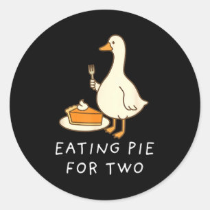 Lustige Gans Thanksgiving Paare Schwangerschaft be Runder Aufkleber