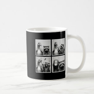 Lustige Gans und Waschbär-Fotobooth-Freunde Chaos Kaffeetasse