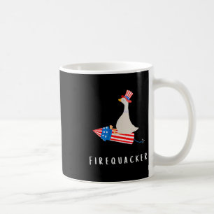 Lustige Gans vierter Juli Feuerknaller Kaffeetasse
