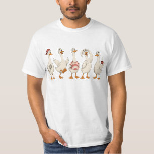 Lustige Gans Zeichensatz T-Shirt