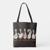 Lustige Gans Zeichensatz Tasche (Rückseite)