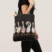 Lustige Gans Zeichensatz Tasche (Von Nahem)