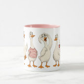 Lustige Gans Zeichensatz Tasse (Zentrum)