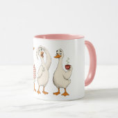 Lustige Gans Zeichensatz Tasse (VorderseiteRechts)