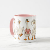 Lustige Gans Zeichensatz Tasse (Vorderseite Links)