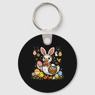Lustige Gänse-Outfit Osterohren Gänse Hasendesign Schlüsselanhänger