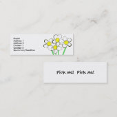 Lustige Gänseblümchen-Visitenkarte Mini Visitenkarte (Vorne/Hinten)