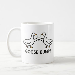 Lustige Gänsehaut Cartoon   Fäuste stoßende Gänse  Kaffeetasse