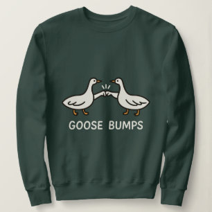 Lustige Gänsehaut Cartoon   Fäuste stoßende Gänse  Sweatshirt