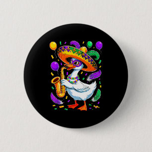 Lustige Gänseperlen Mardi Gras für Jungen Mädchen Button