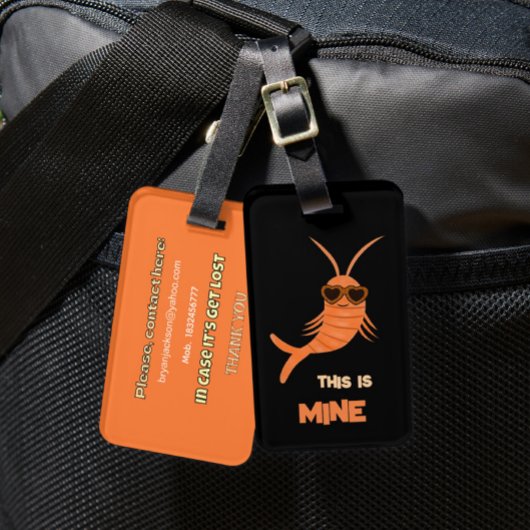 Lustige Garnele Gepäckanhänger
