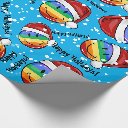Lustige Gay Pride-Flaggen-Weihnachtsart Geschenkpapier (Ecke)
