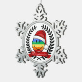 Lustige Gay Pride-Flaggen-Weihnachtsart Schneeflocken Zinn-Ornament (Rechts)