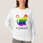 Lustige Gay Pride-Katze T-Shirt (Vorderseite)