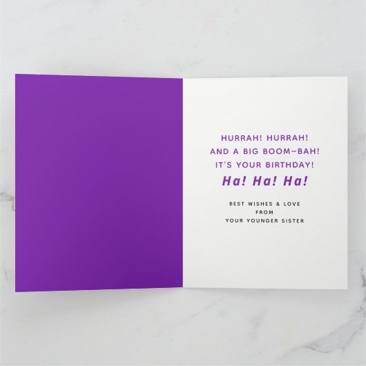 lustige Geburtskarte Karte (Innenseite)